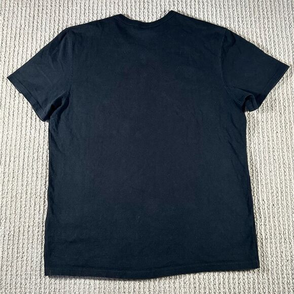 Vintage Champion Men's‎ Life Heritage Flock 90s Logo T-Shirt Black Large Spell - Picture 4 of 5